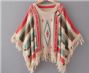 long section of cape knitted blouse color fringe tassels lady a